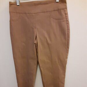 Ruby Rd. 8 Petite Gold Straight Leg Pull On Pants